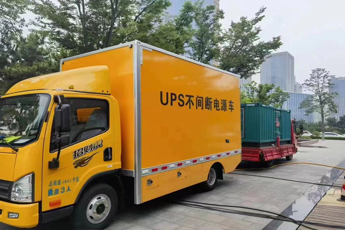 舒兰发电机租赁施工现场