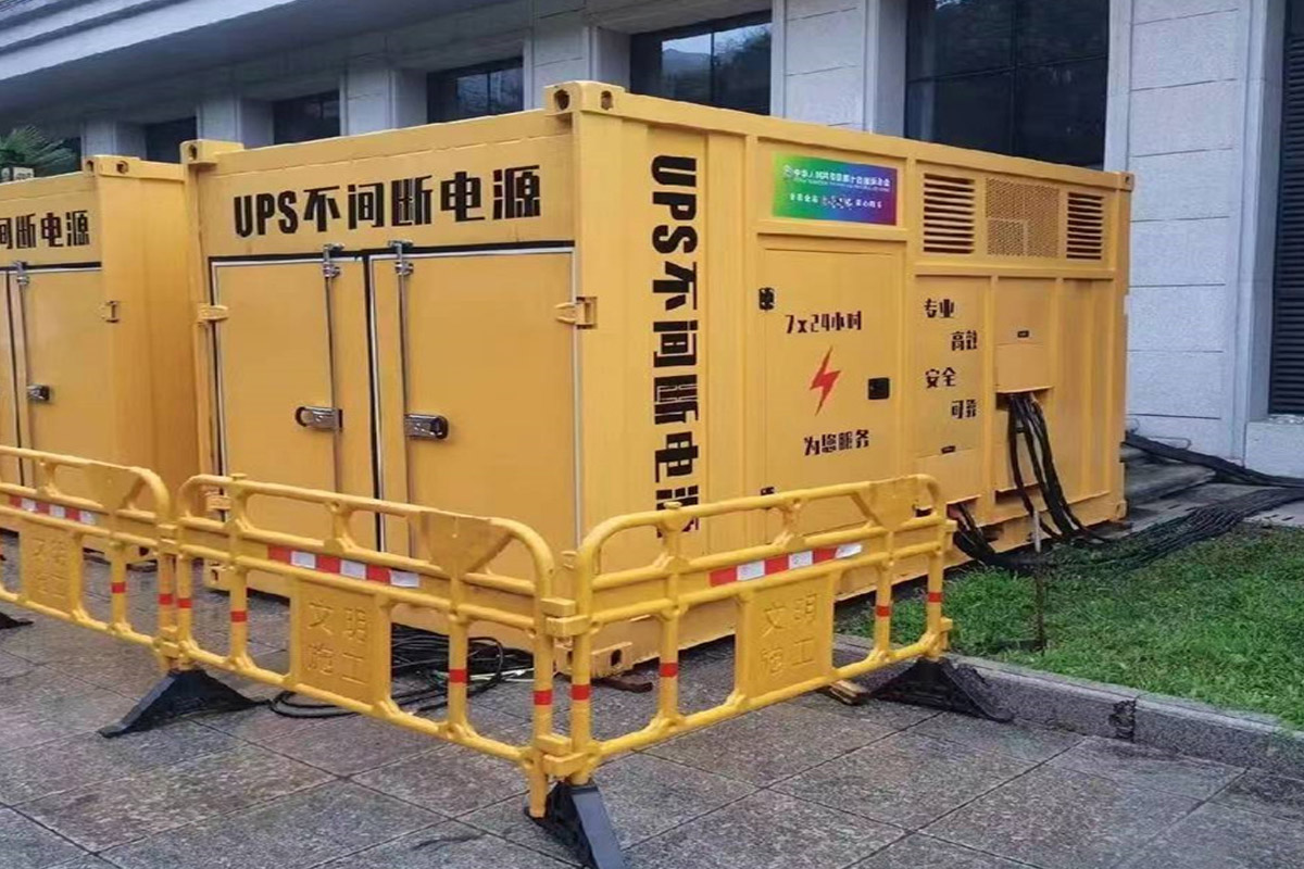 舒兰发电机租赁施工现场