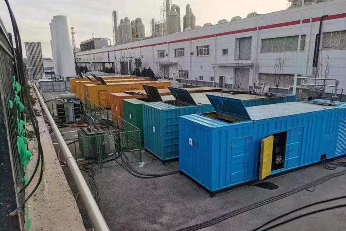 舒兰发电机租赁施工现场