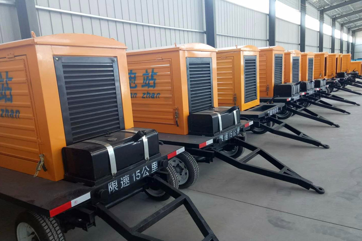 舒兰发电机租赁施工现场